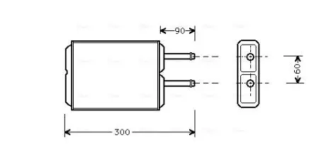 AVA MAZDA Радіатор опалення 626 IV, Xedos 6 91- AVA COOLING MZ6124