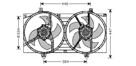 AVA NISSAN Вентилятор радіатора ALMERA 00- AVA COOLING DN7528