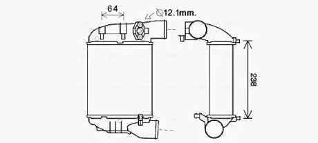 AVA AUDI Інтеркулер A4 1.8 02-, SEAT AVA COOLING AI4186