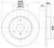 PRO DB Гальмівний диск передн Smart Fortwo -07, City-Coupe -04, Roadster -05 HELLA 8DD 355 106-601 (фото 4)