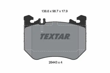 Фото klocki ham przod TEXTAR 2644303 KLOCKI HAM PRZOD TEXTAR 2644303