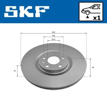 TARCZA HAM PRZOD 345X30 V SKF VKBD81327V1