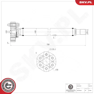 Фото wal napedowy SKV GERMANY 76SKV137 WAL NAPEDOWY SKV GERMANY 76SKV137
