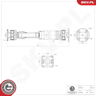 Wał napędowy JEEP Commander Grand Cherokee III,52105760AB SKV GERMANY 76SKV142
