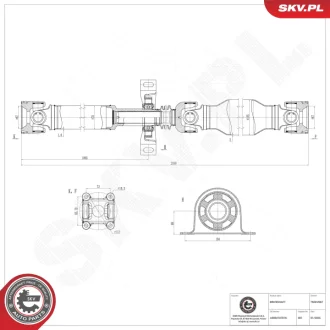 Wał napędowy MERCEDES Sprinter,A9064107816 SKV GERMANY 76SKV087