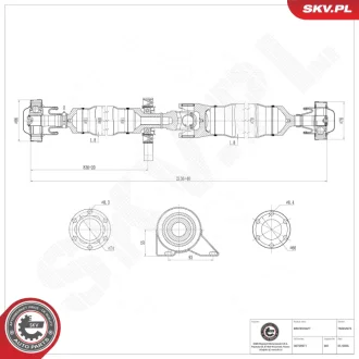 Wał napędowy VOLVO V70 II XC70 I,30759971 SKV GERMANY 76SKV073