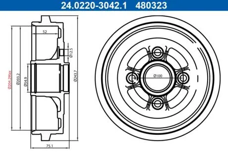 Автозапчасть ATE 24022030421