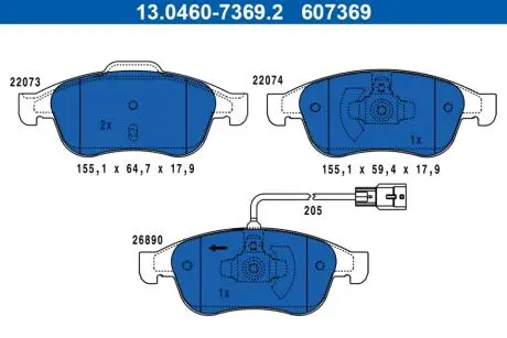 Фото автозапчасть ATE 13046073692 Автозапчасть ATE 13046073692