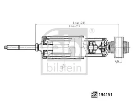 Фото amortyzator przod l/p FEBI BILSTEIN 194151 AMORTYZATOR PRZOD L/P FEBI BILSTEIN 194151