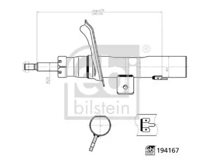 AMORTYZATOR PRZOD PR FEBI BILSTEIN 194167