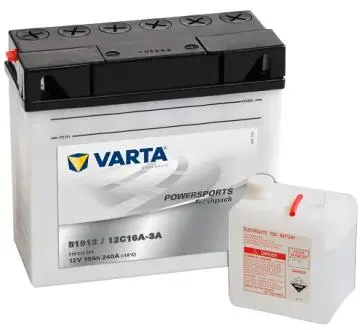 Фото akumulator 19ah/170a 12v p+ / motocykle VARTA 519013024I314 AKUMULATOR 19AH/170A 12V P+ / MOTOCYKLE VARTA 519013024I314