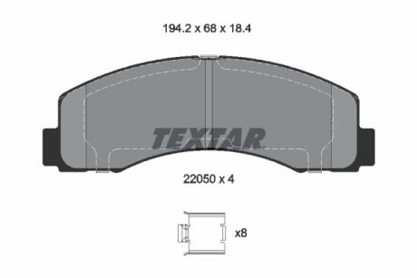 KLOCKI HAM PRZOD TEXTAR 2205002