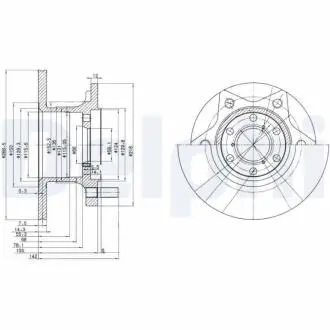 Гальмівний диск Delphi BG302