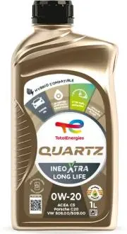 Олива моторна 0W-20 1L QUARTZ INEO XTRA Long Life ACEA C5/C6, API SP/RC, ILSAC GF-6A,FORD WSS-M2C 91 TOTAL 226005