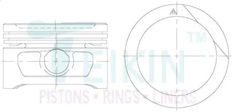 Поршни ремонт (+0.25мм) (к-кт на мотор) Daewoo Nexia 1.5 TEIKIN 49101025
