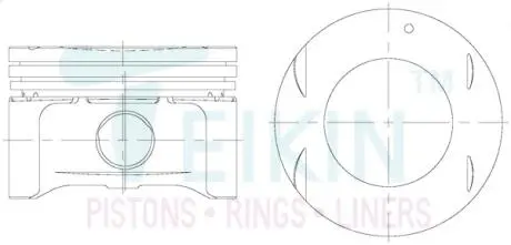 Фото поршни ремонт (+0.50мм) (к-кт на мотор) Chevrolet 1.4L TEIKIN 30107050 Поршни ремонт (+0.50мм) (к-кт на мотор) Chevrolet 1.4L TEIKIN 30107050