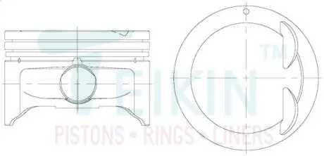 Фото поршни ремонт (+0.25мм) (к-кт на мотор) Hyundai XD TEIKIN 51121025 Поршни ремонт (+0.25мм) (к-кт на мотор) Hyundai XD TEIKIN 51121025