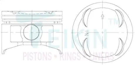 Фото поршни +0.25mm (к-кт на мотор) Honda B20B4 Cr-V TEIKIN 38154025 Поршни +0.25mm (к-кт на мотор) Honda B20B4 Cr-V TEIKIN 38154025