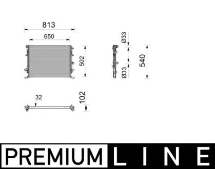 Фото chlodnica behr premium line MAHLE / KNECHT CR2805000P CHLODNICA BEHR PREMIUM LINE MAHLE / KNECHT CR2805000P