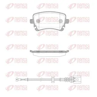 Фото колодки тормозные (задние) VW T5/T6 2.0 TDI 03- REMSA 089712 Колодки тормозные (задние) VW T5/T6 2.0 TDI 03- REMSA 089712