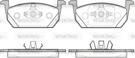 Фото колодки гальмівні WOKING P16103.00 Колодки гальмівні WOKING P16103.00