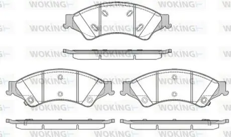 Фото 1 - колодки гальмівні WOKING P14243.02 Колодки гальмівні WOKING P14243.02 (фото 1)