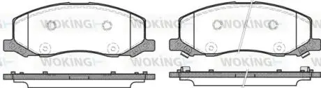 Фото колодки гальмівні WOKING P12863.02 Колодки гальмівні WOKING P12863.02