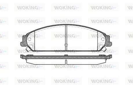 Колодки гальмівні WOKING P10283.08