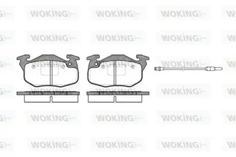 Фото колодки гальмівні WOKING P0923.96 Колодки гальмівні WOKING P0923.96