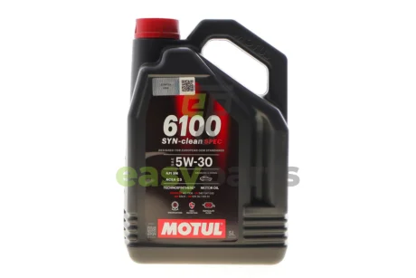 Олива 5W30 6100 Syn-clean Spec (5L) (CHRYSLER MS-11106/MB 229.51/VW 505 00/505 01) (113154) MOTUL 814351