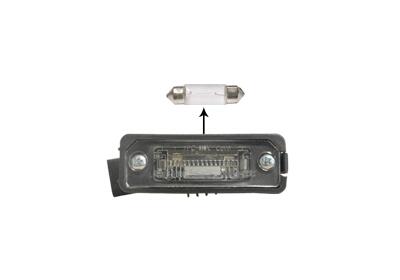Ліхтар підсвітки номерного знаку LEFT/RIGHT VOLKSWAGEN PASSAT 02/05 > 11/10 Van Wezel 5839920