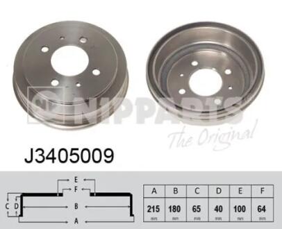 Гальмівний барабан NIPPARTS J3405009