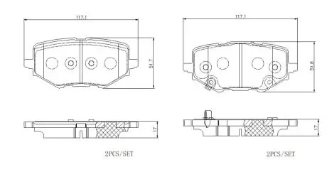 KLOCKI HAMULCOWE XPENG P7 04/20-> SZT BREMBO P08001E