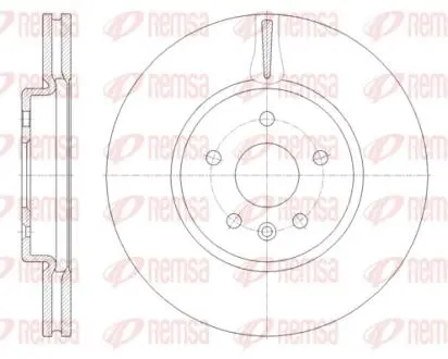 Диск гальмівний (передній) Opel Astra K 15- (300x26) R16 PRO (замінено на 92277205) REMSA 6179410