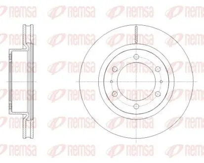 Диск тормозной (передний) Toyota Hilux 06- (318.6x28) REMSA 6252710