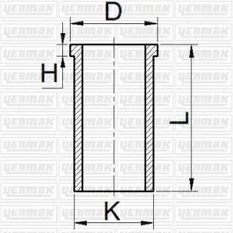 Гільза циліндра (розмір отв. 79 / STD) (Y 1.7 DT) (Дизель, 4ц) Yenmak 51-65814-000