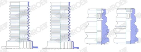 TOYOTA Пилозахисний комплект передній RAV 4 III (_A3_) 2.0 4WD 06-13 MONROE PK387