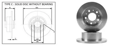 Диск гальмівний зад. Fiat Ducato 2006- APLUS 61447AP