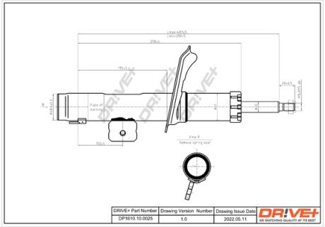 Drive+ Амортизатор (передній) Citroen Berlingo/Peugeot Partner 96- (R) (Газ) DR!VE+ DP1610.10.0025
