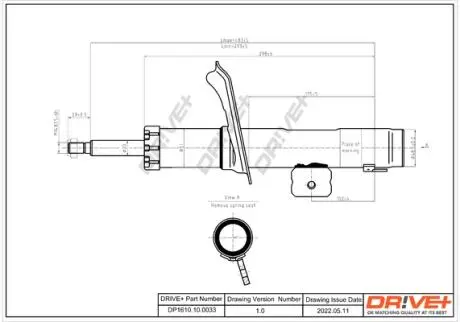 Drive+ Амортизатор (передній) Citroen Berlingo/Peugeot Partner 96- (L) (Газ) DR!VE+ DP1610.10.0033