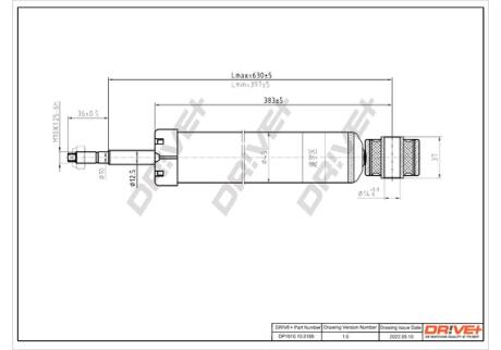 Drive+ Амортизатор (задній) Audi Q3 13-18/VW Tiguan 1.4-2.0 07-18 DR!VE+ DP1610.10.0188