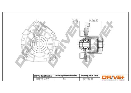Drive+ Насос охолоджуючої рідини (аналог ОЕ 46804051 DR!VE+ DP2310.10.035