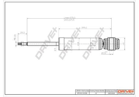 Drive+ Амортизатор (задній) Ford Fiesta/Mazda 2 07- DR!VE+ DP1610.10.0189