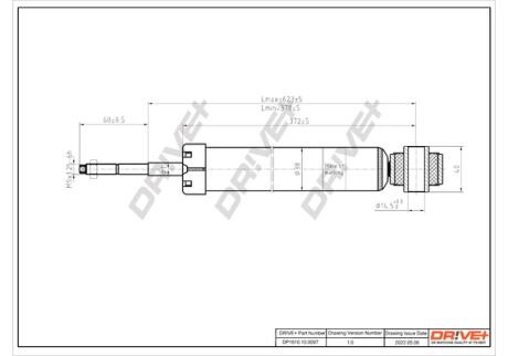 Drive+ Амортизатор (задній) Renault Logan 07- (Газ) DR!VE+ DP1610.10.0097