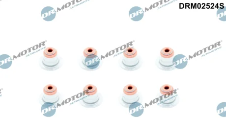 Сальники клапанiв к-т 8 шт DR MOTOR DRM02524S