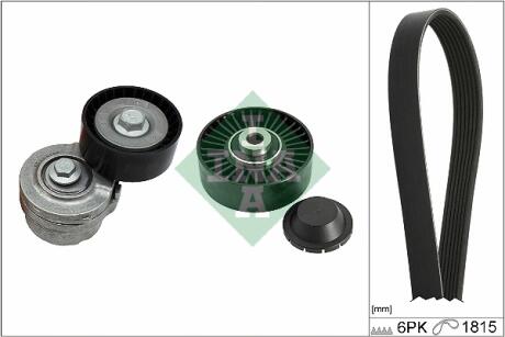 Комплект ременя генератора Fiat Doblo 1.9D 01- (6PK1815) INA 529 0593 10 (фото 1)