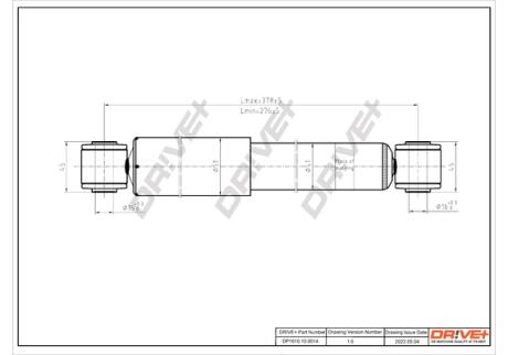 Drive+ Амортизатор (задній) Citroen Berlingo/Peugeot Partner 96-08 (Газ) DR!VE+ DP1610.10.0014