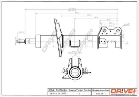 Drive+ Амортизатор (передній) Citroen Nemo/Peugeot Bipper 08- (R) (Газ) DR!VE+ DP1610.10.0075