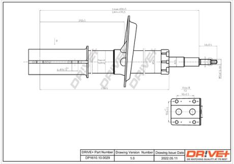 Drive+ Амортизатор (передній) Fiat Ducato (14) 94- (Масло) DR!VE+ DP1610.10.0029