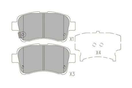 SUZUKI Гальмівні колодки передн. Liana 1.3I-1.6I 06/02 KAVO PARTS KBP-8528